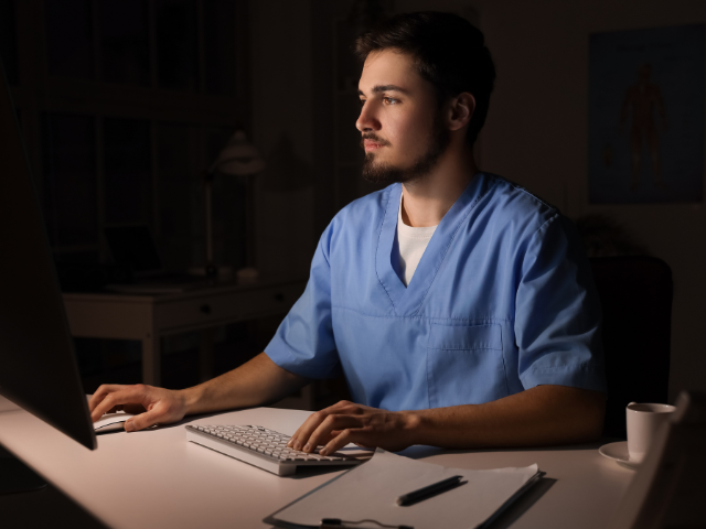 Working on the night shift
