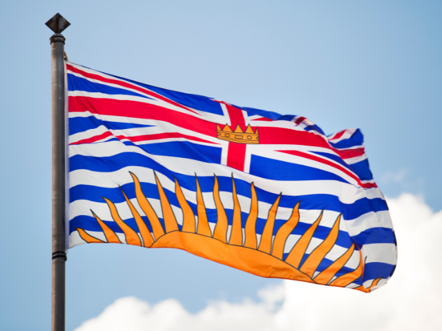 The flag for the Canadian province of British Columbia, where some U.S. nurses have shown interest in working.